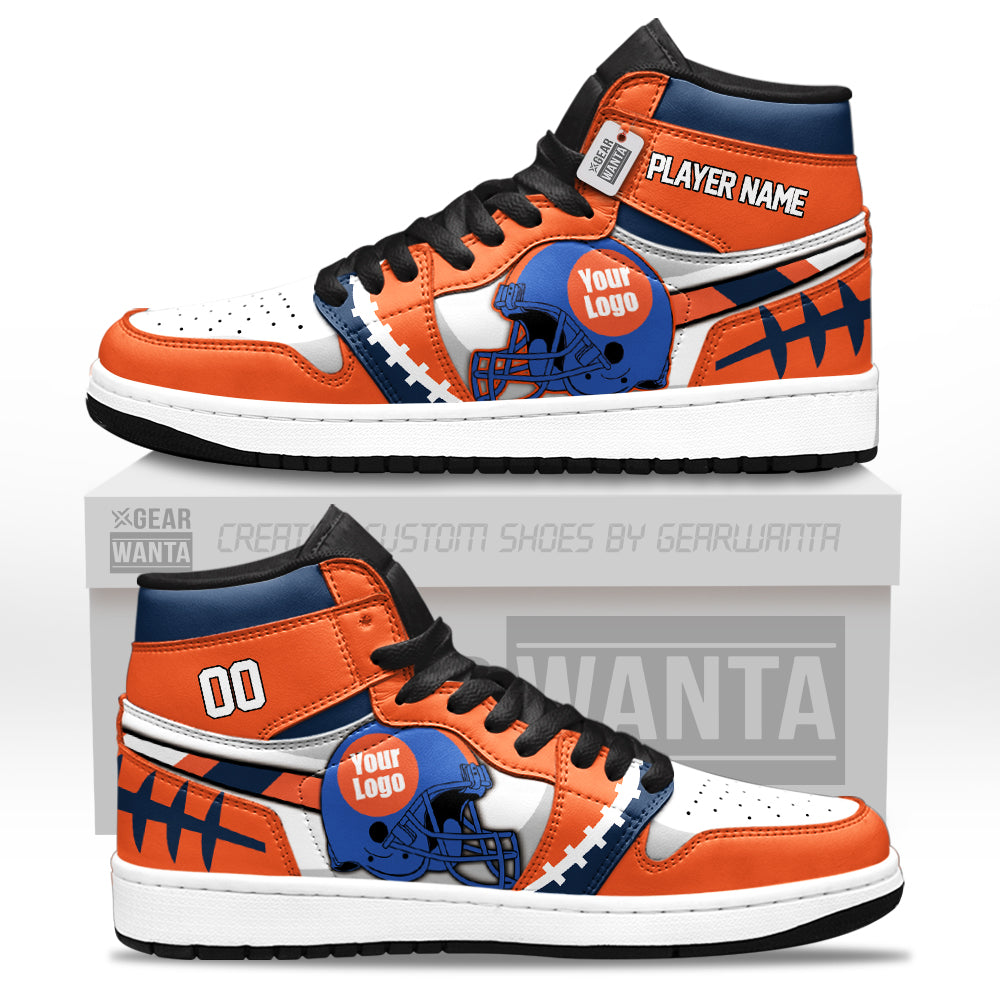 Denver Football Sneakers Personalized Your Teamcuztomshoes.com