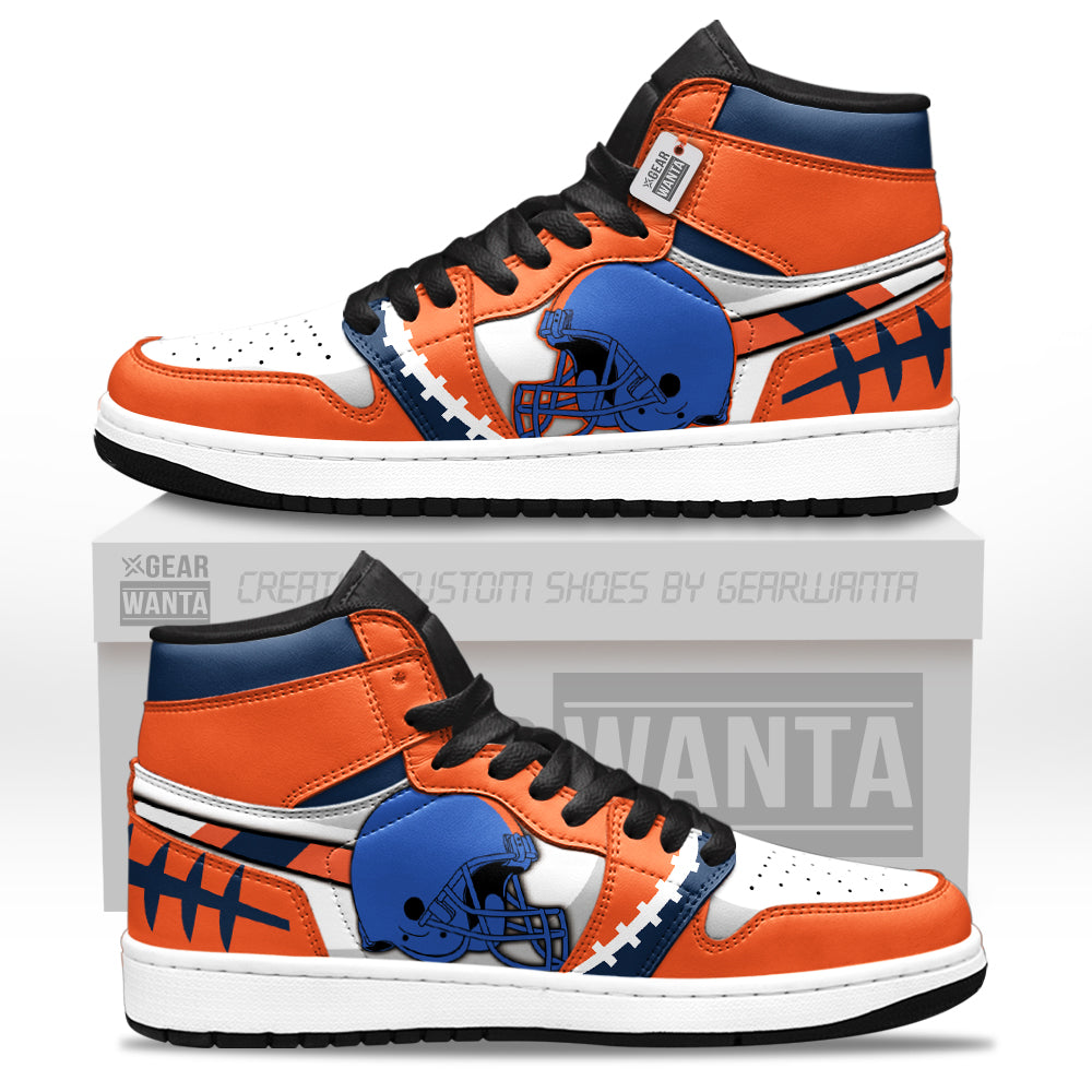 Denver Football Sneakers Personalized Your Team-Cuztomshoes