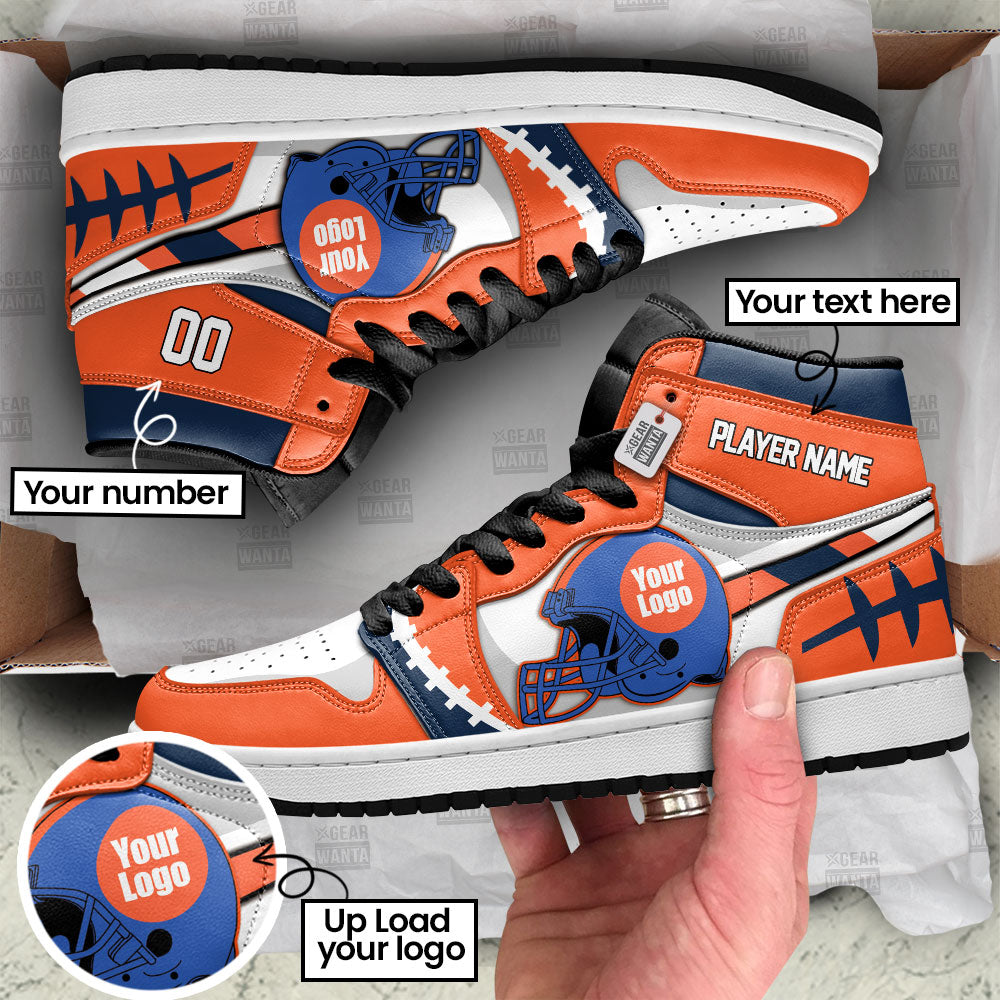 Denver Football Sneakers Personalized Your Team-Cuztomshoes