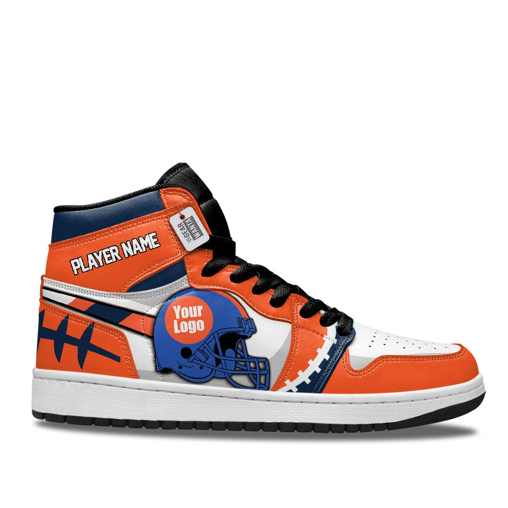 Denver Football Sneakers Personalized Your Team-Cuztomshoes