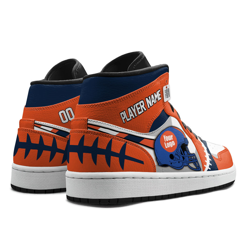 Denver Football Sneakers Personalized Your Teamcuztomshoes.com