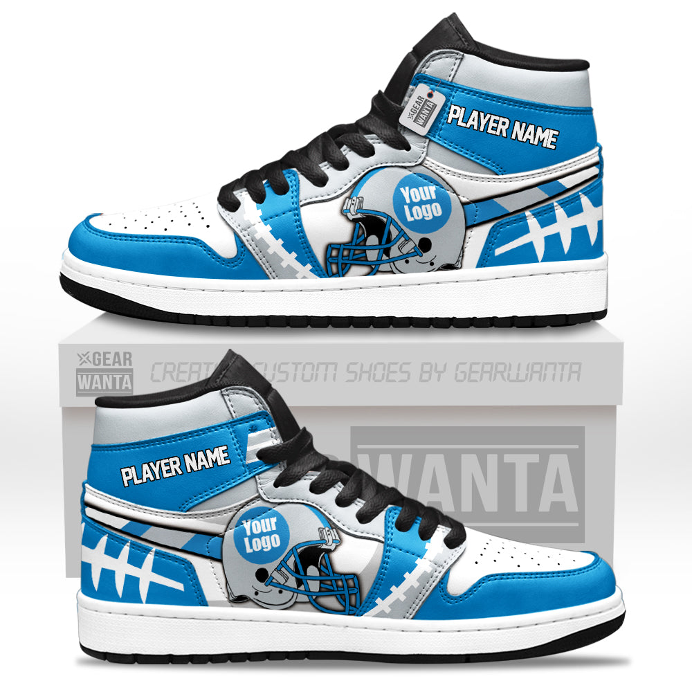 Detroit Football Sneakers Personalized Your Teamcuztomshoes.com