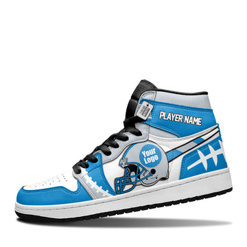 Detroit Leather Shoes Custom Your Football Team - Cuztomshoes.com