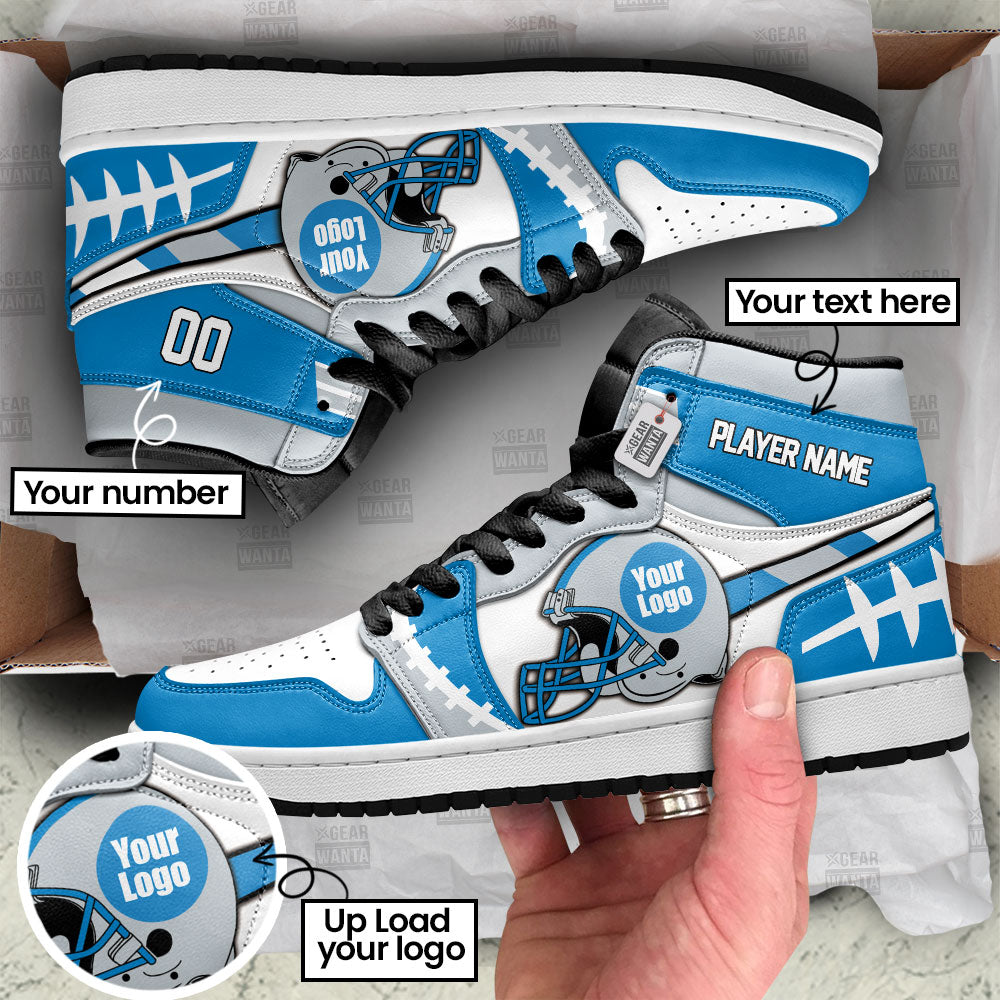 Detroit Football Sneakers Personalized Your Team-Cuztomshoes