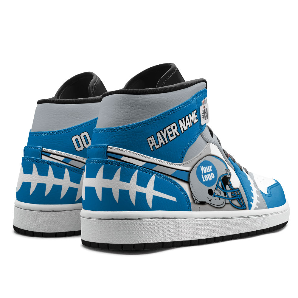 Detroit Football Sneakers Personalized Your Teamcuztomshoes.com