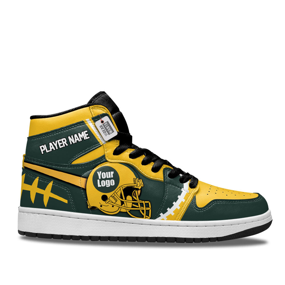 Green Bay Football Sneakers Personalized Your Team-Cuztomshoes