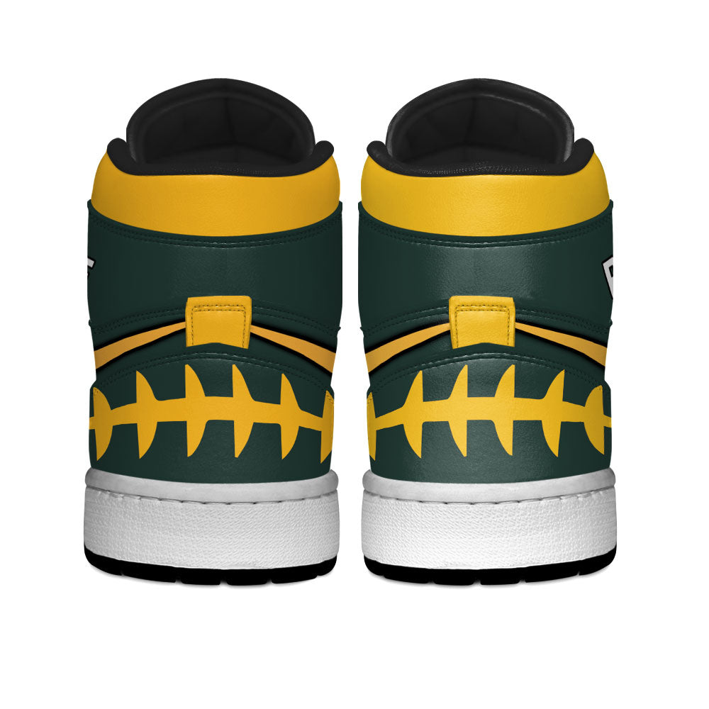 Green Bay Football Sneakers Personalized Your Teamcuztomshoes.com