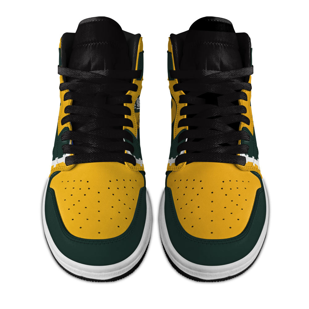 Green Bay Football Sneakers Personalized Your Team-Cuztomshoes