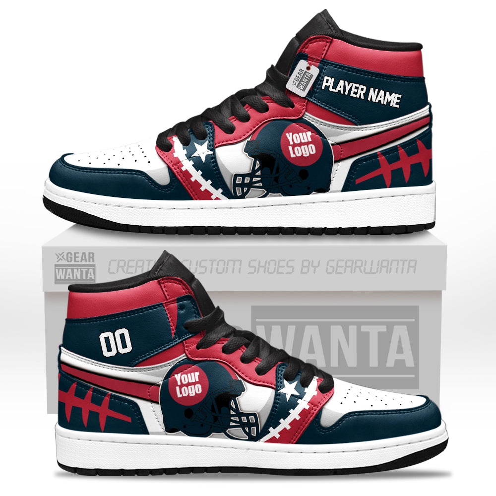 Houston Football Sneakers Personalized Your Teamcuztomshoes.com