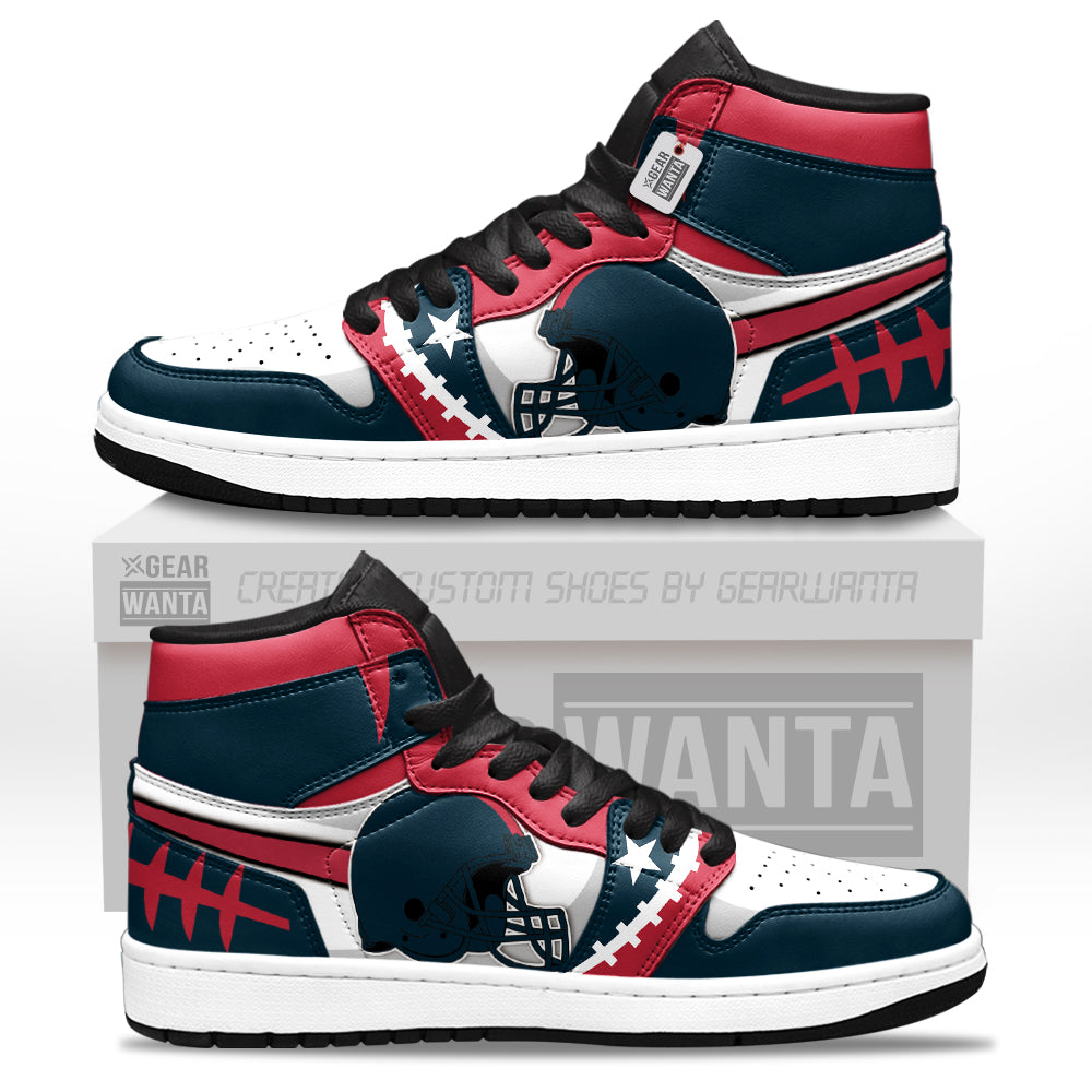 Houston Football Sneakers Personalized Your Team-Cuztomshoes