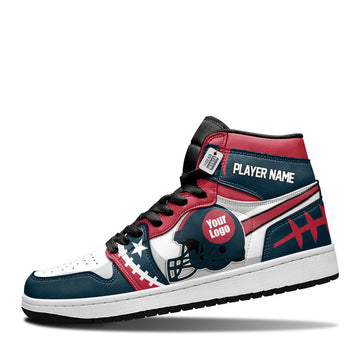 Houston Leather Shoes Custom Your Football Team - Cuztomshoes.com