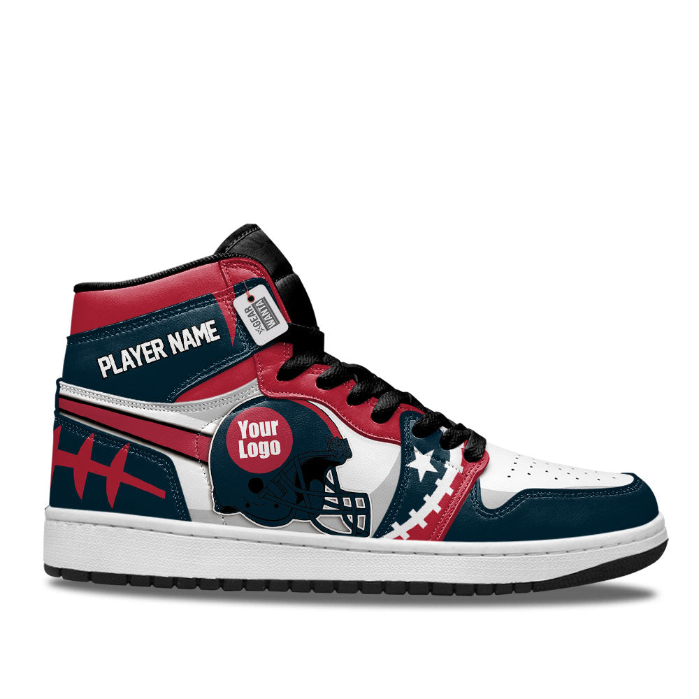 Houston Football Sneakers Personalized Your Team-Cuztomshoes