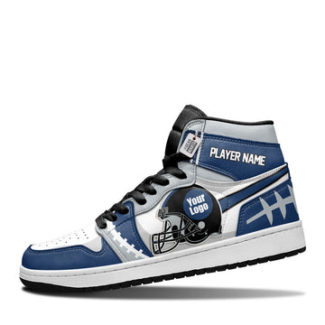 Indianapolis Leather Shoes Custom Your Football Team - Cuztomshoes.com