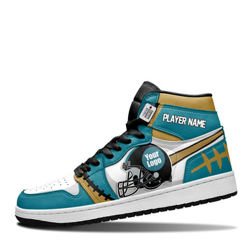 Jacksonville Leather Shoes Custom Your Football Team - Cuztomshoes.com
