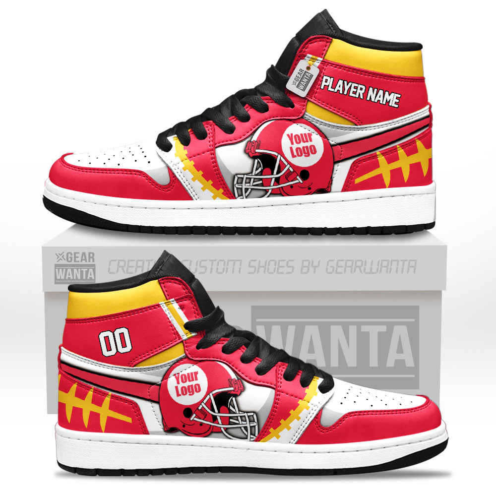 Kansas Football Sneakers Personalized Your Teamcuztomshoes.com
