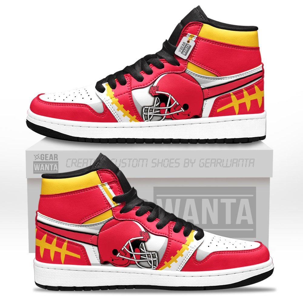 Kansas Football Sneakers Personalized Your Team-Cuztomshoes