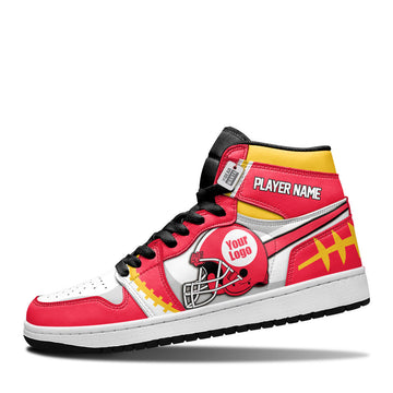 Kansas Leather Shoes Custom Your Football Team - Cuztomshoes.com