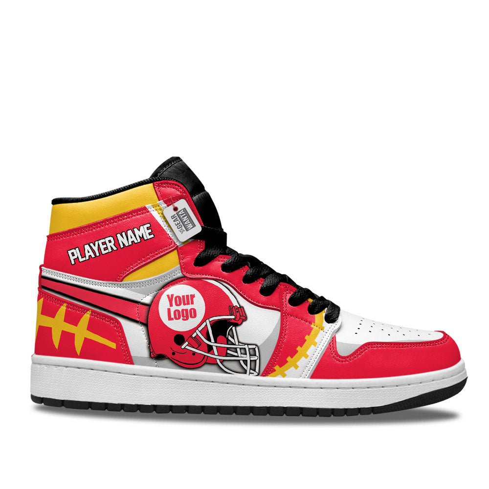Kansas Football Sneakers Personalized Your Team-Cuztomshoes