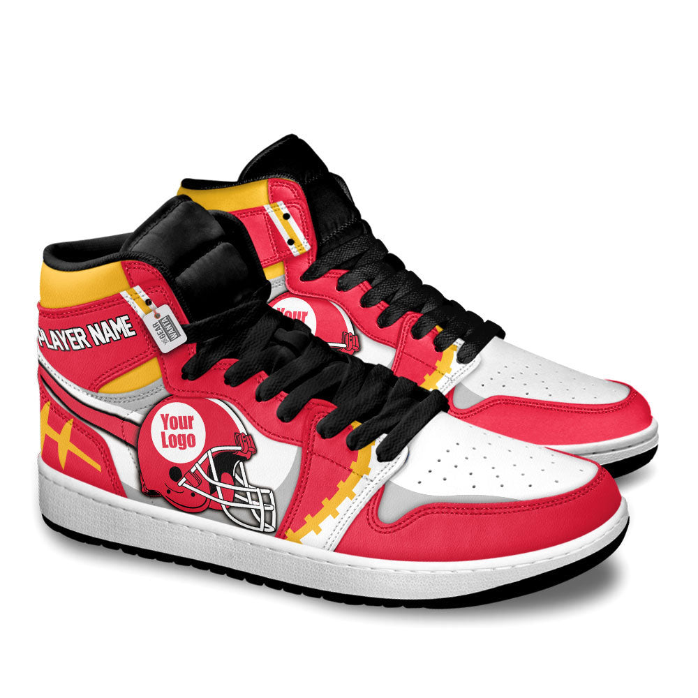 Kansas Football Sneakers Personalized Your Teamcuztomshoes.com