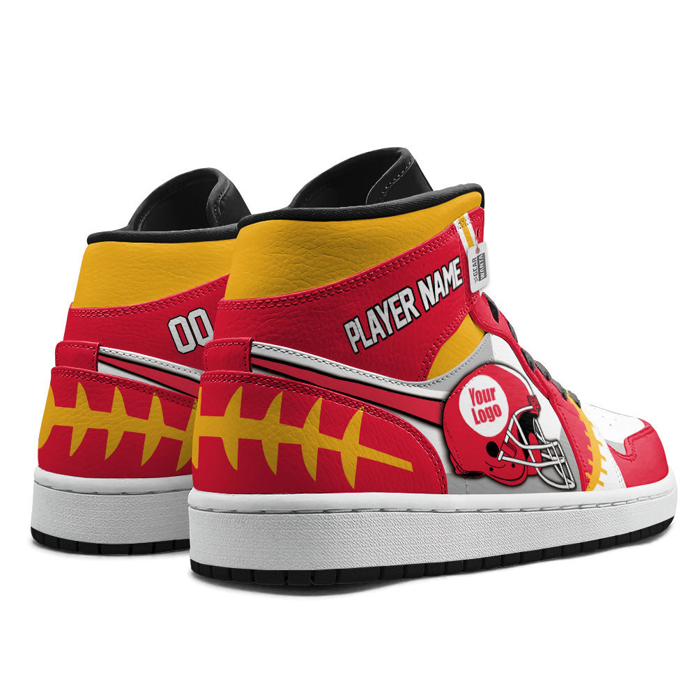 Kansas Football Sneakers Personalized Your Teamcuztomshoes.com