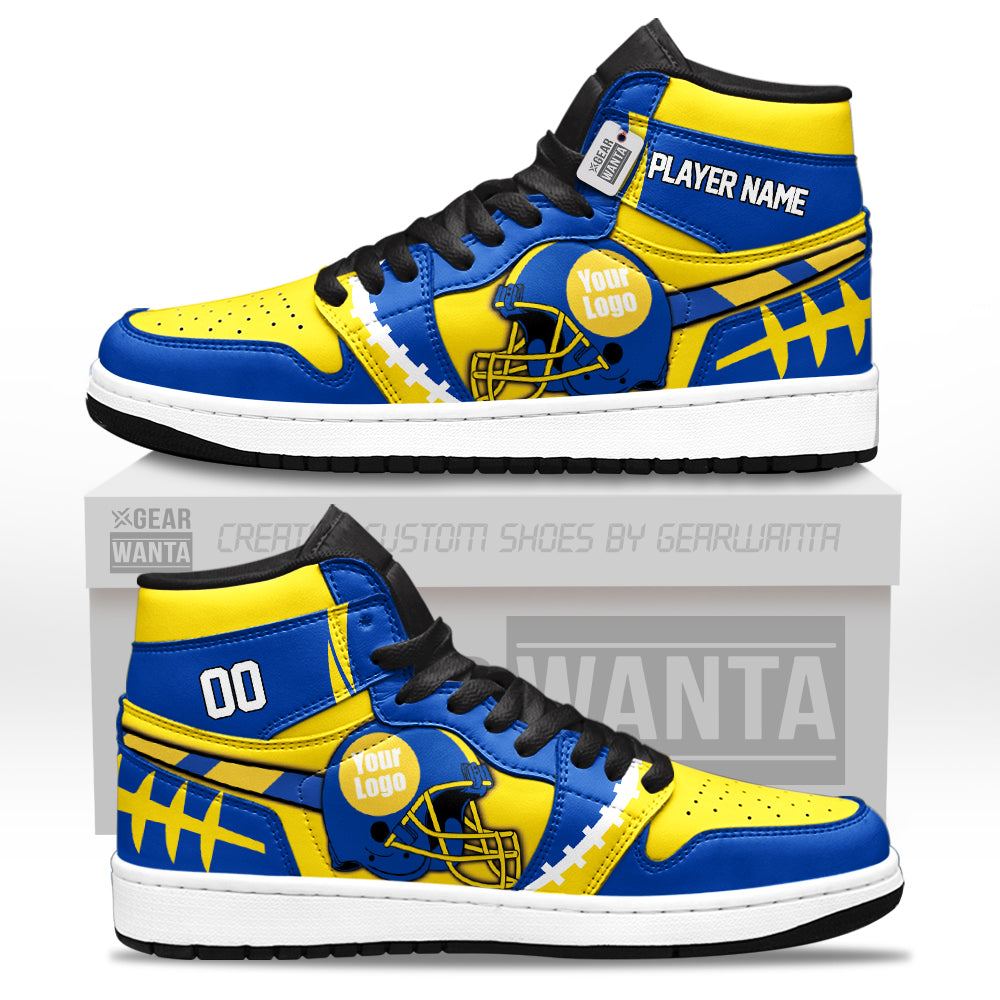 Los Angeles Football Sneakers Personalized Your Teamcuztomshoes.com