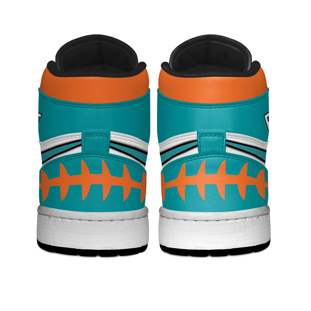Miami Football Sneakers Personalized Your Teamcuztomshoes.com