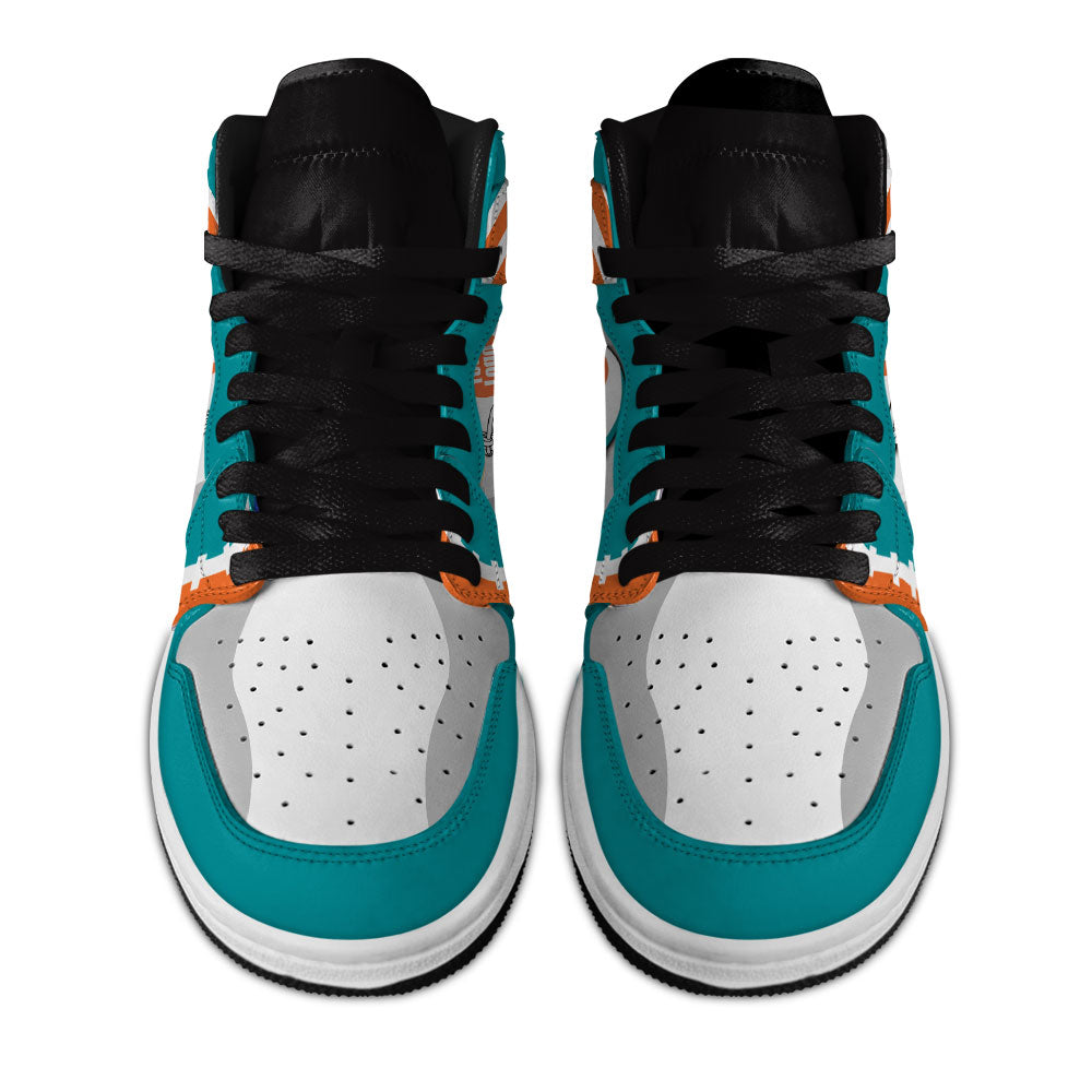 Miami Football Sneakers Personalized Your Team-Cuztomshoes