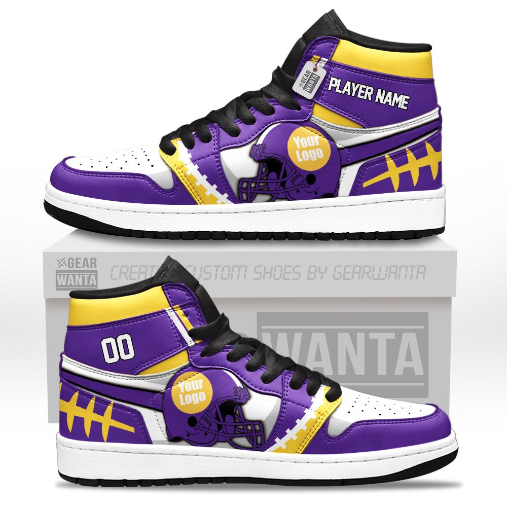 Minnesota Football Sneakers Personalized Your Teamcuztomshoes.com