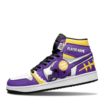 Minnesota Leather Shoes Custom Your Football Team - Cuztomshoes.com