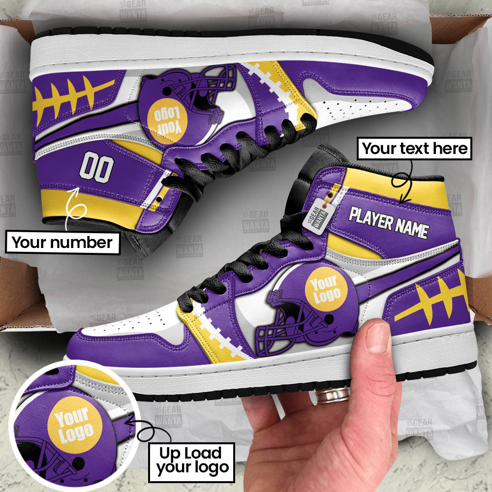 Minnesota Football Sneakers Personalized Your Team-Cuztomshoes