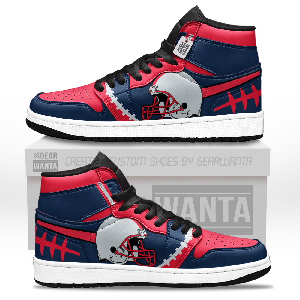 New England Sneakers Personalized Your Team-Cuztomshoes