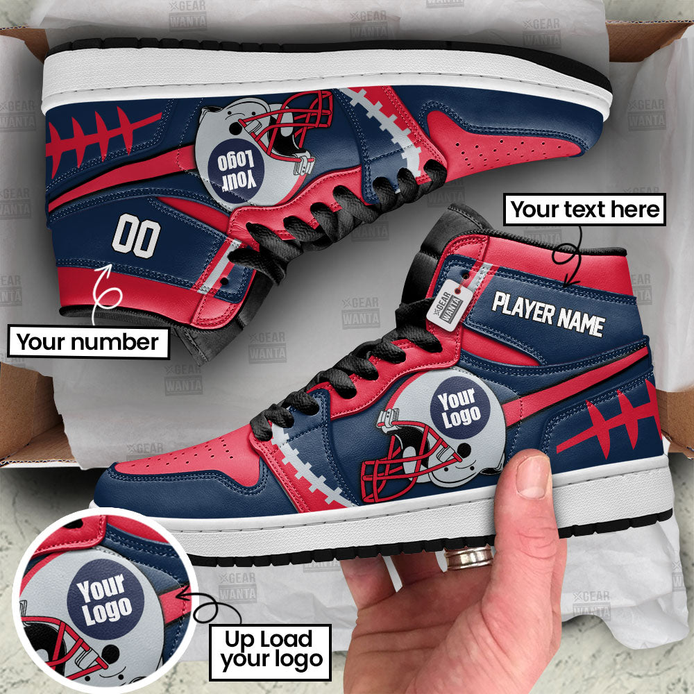 New England Sneakers Personalized Your Team-Cuztomshoes