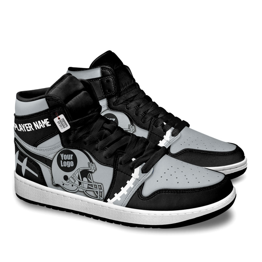 Oakland Football Sneakers Personalized Your Teamcuztomshoes.com