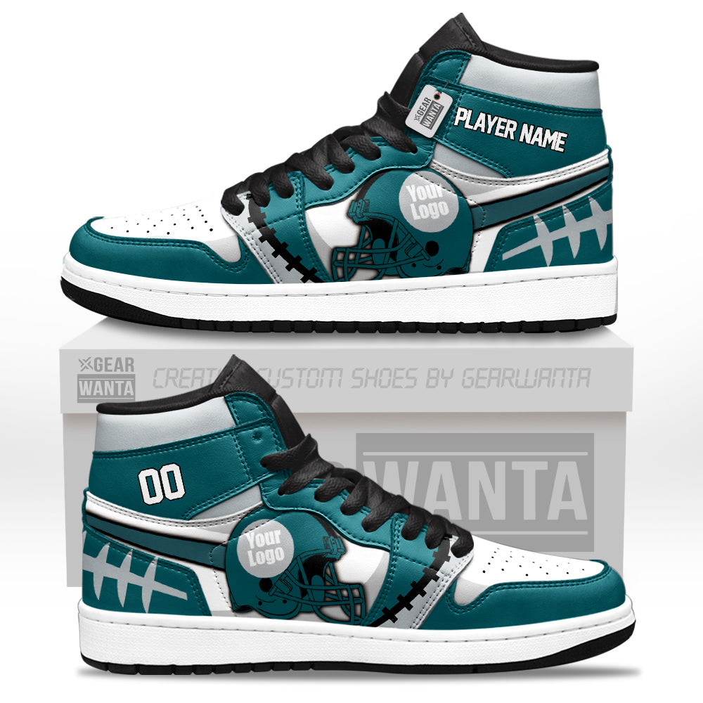 Philadelphia Football Sneakers Personalized Your Teamcuztomshoes.com