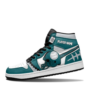 Philadelphia Leather Shoes Custom Your Football Team - Cuztomshoes.com