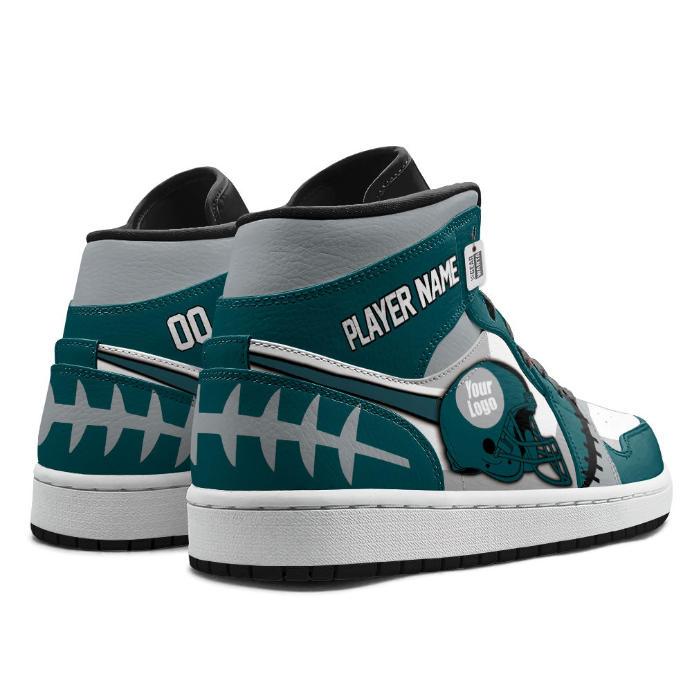 Philadelphia Football Sneakers Personalized Your Teamcuztomshoes.com