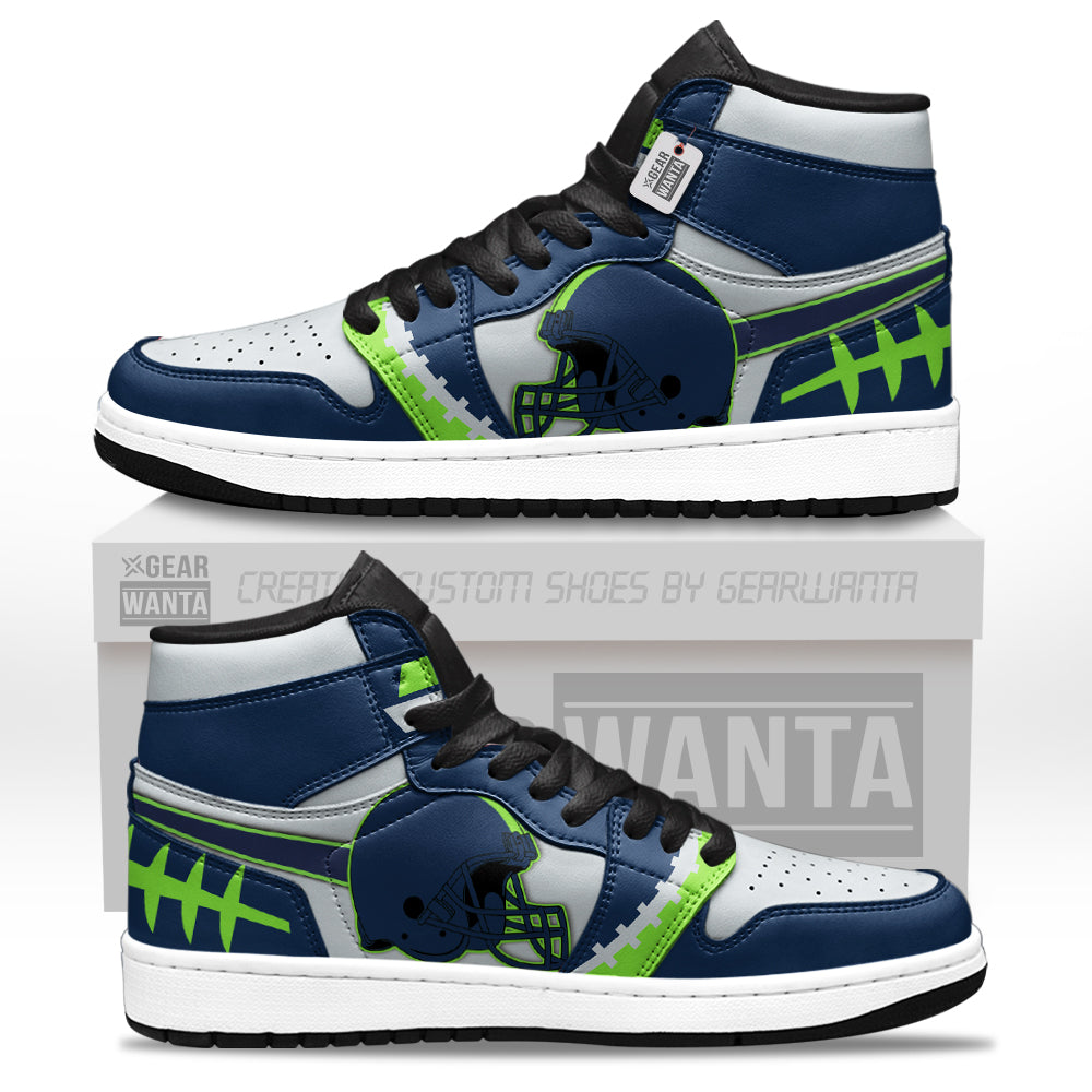 Seattle Football Sneakers Personalized Your Team-Cuztomshoes