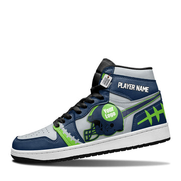 Seattle Leather Shoes Custom Your Football Team - Cuztomshoes.com