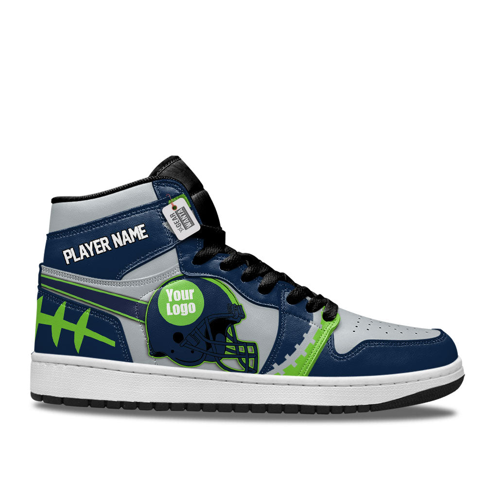 Seattle Football Sneakers Personalized Your Team-Cuztomshoes
