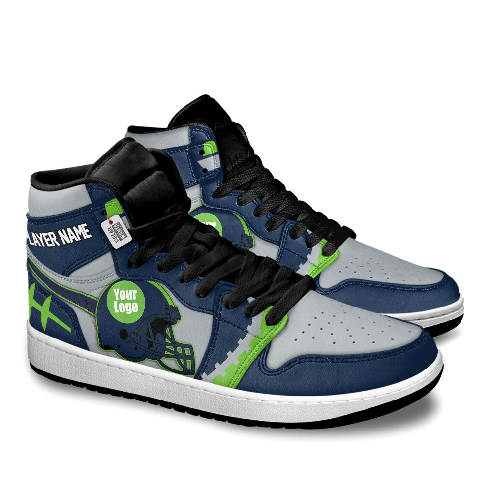 Seattle Football Sneakers Personalized Your Teamcuztomshoes.com