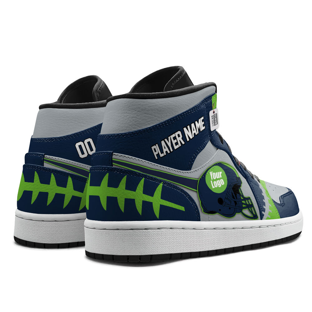 Seattle Football Sneakers Personalized Your Teamcuztomshoes.com
