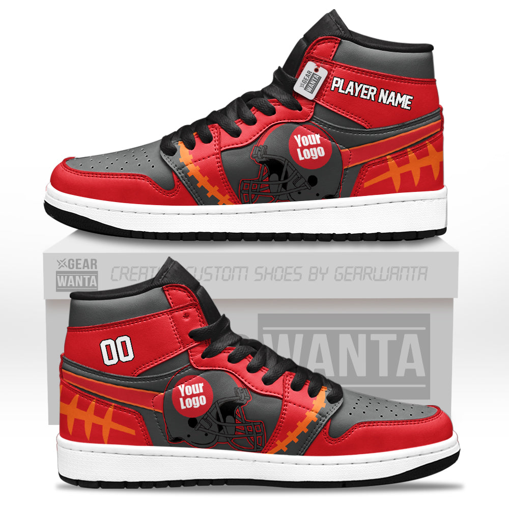 Tampa Football Sneakers Personalized Your Teamcuztomshoes.com