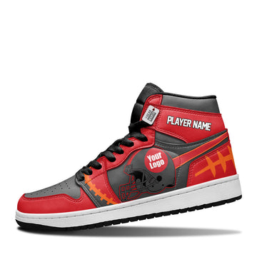 Tampa Football Custom High-Top Sneakers - Your Name, Number & Logo - Cuztomshoes.com