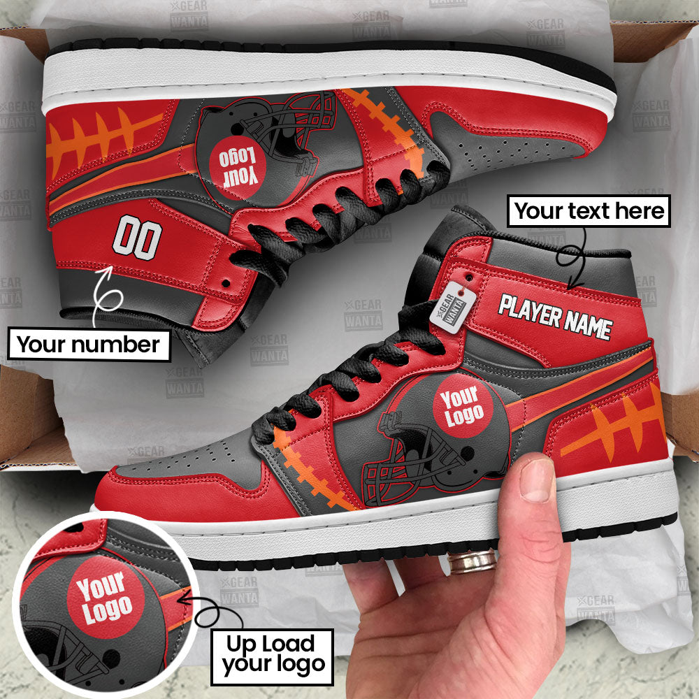 Tampa Football Sneakers Personalized Your Team-Cuztomshoes