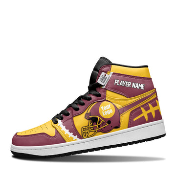 Washington Football Custom High-Top Sneakers - Your Name, Number & Logo - Cuztomshoes.com