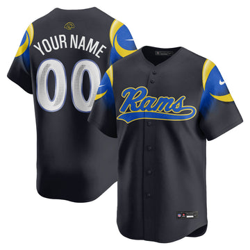Los Angeles Rams Rivalry Series Baseball Custom Jersey - Stitched