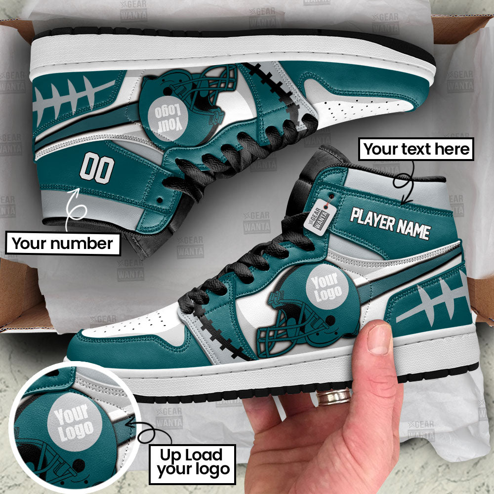Philadelphia Football Sneakers Personalized Your Team-Cuztomshoes