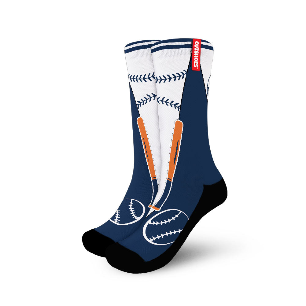 Detroit Baseball Team Socks- Cuztomshoes