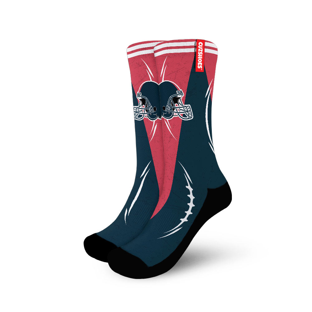 Houston Football Team Socks- Cuztomshoes