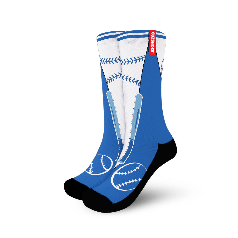 Kansas Baseball Team Socks- Cuztomshoes